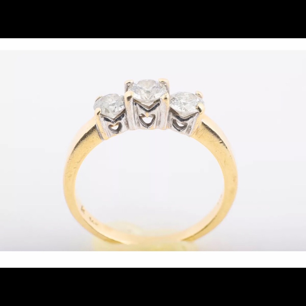 1Ct total weight past present future diamond ring